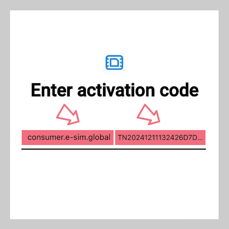 Hold your finger firmly on the QR code. The eSIM set up process will begin automatically!