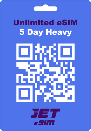 eSIM Asia Unlimited Heavy 5 days